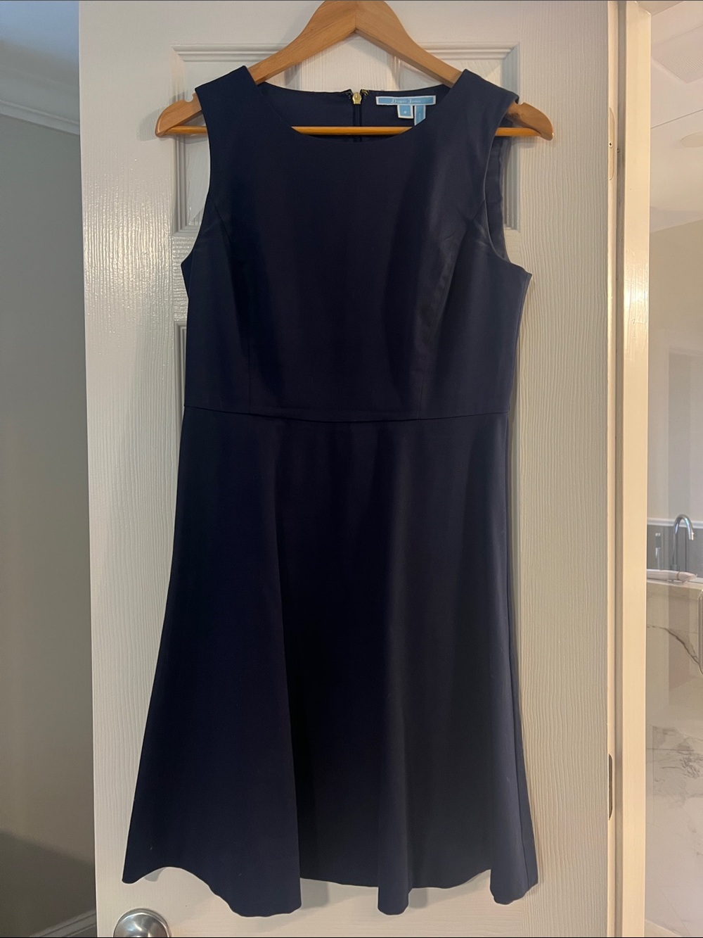 Draper James Sleeveless Navy Midi Dress